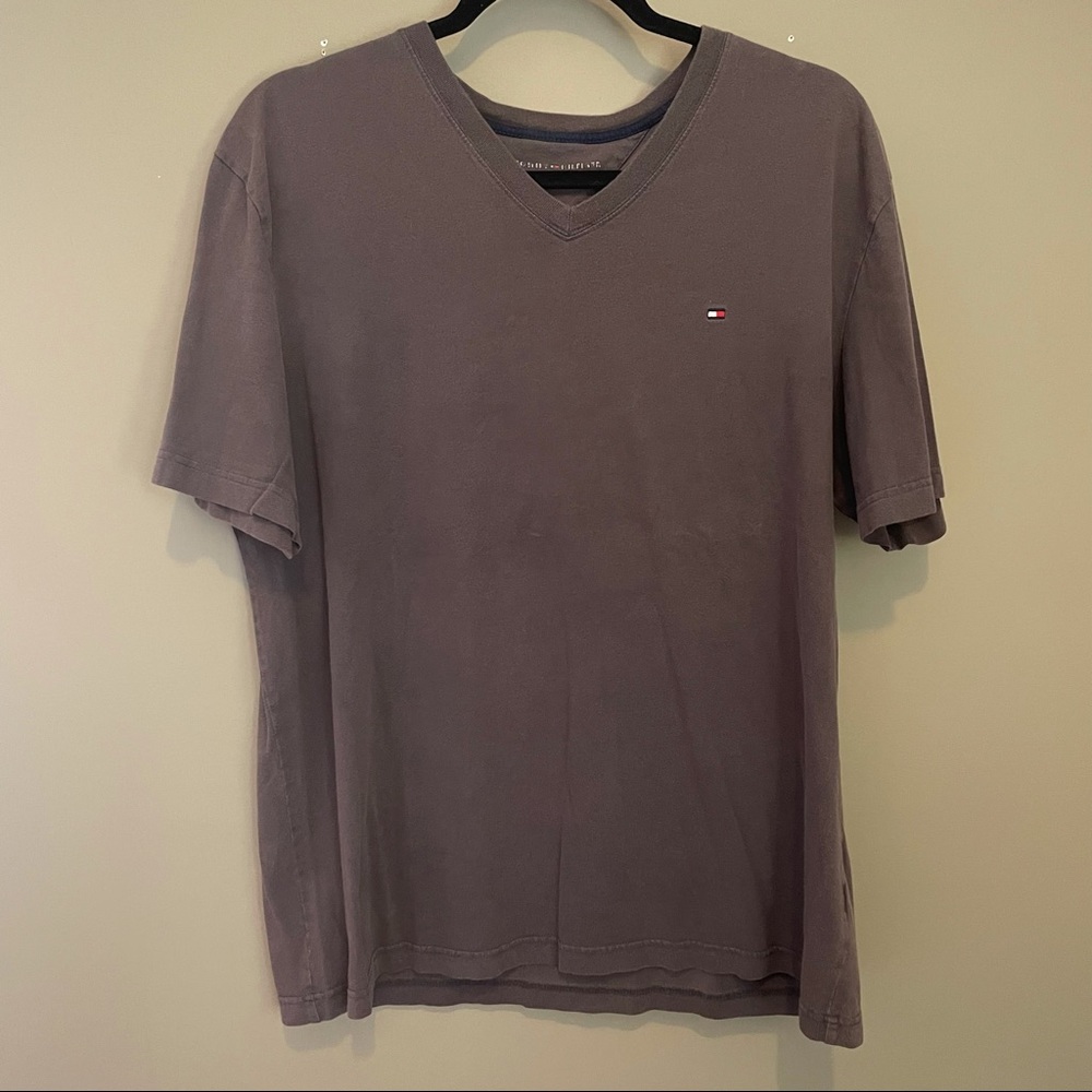 Grey Tommy Hilfiger V-Neck Tee